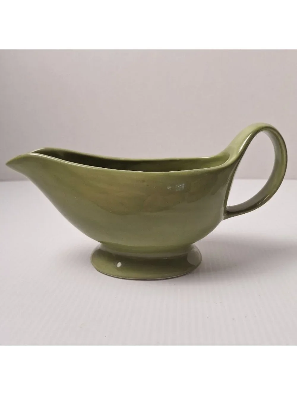 POTTERY BARN GRAVY/SAUCE BOWL SAGE GREEN SAUSALITO DINNERWARE PATTERN 9